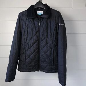 Columbia Copper Crest Quilted Lightweight Jacket S Black Plush Lining